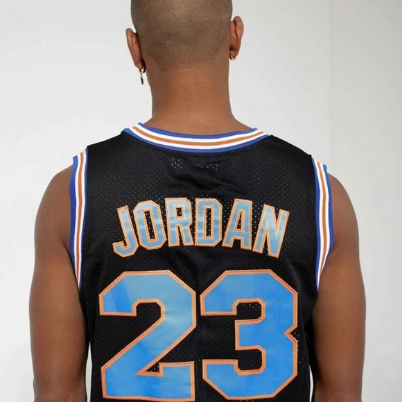 Men’s Space Jam “Tune Squad” Michael Jordan Black Basketball Jersey - Picture 2 of 10